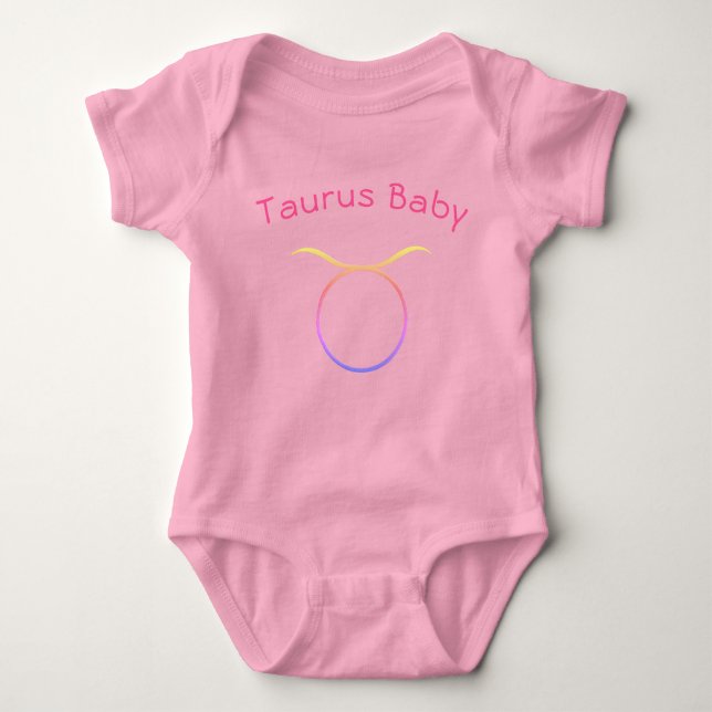 Taurus Baby Zodiac Baby Bodysuit (Front)