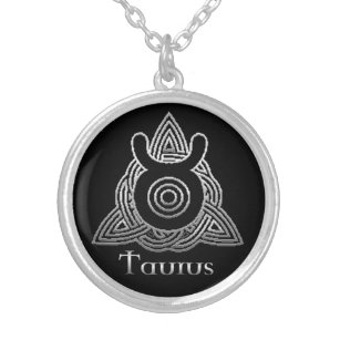 Taurus Birth Sign Celtic Knot Zodiac Necklace