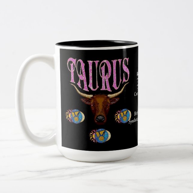 Taurus Birth Sign Zodiac Mug (Left)