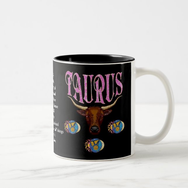 Taurus Birth Sign Zodiac Mug (Right)