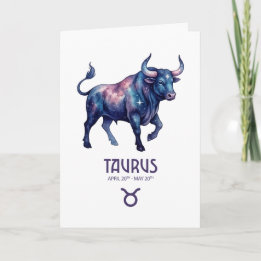 Taurus Birthday Card
