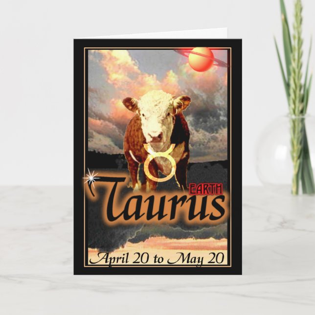 Taurus birthday card (Front)