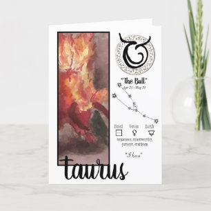 Taurus Birthday Card