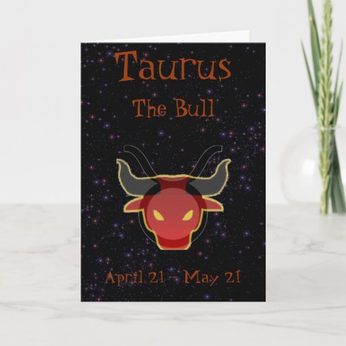 Taurus Birthday card