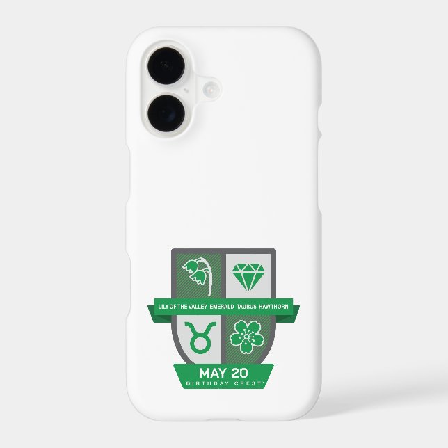 Taurus Birthday Crest™ for May 1-20 iPhone Case (Back)