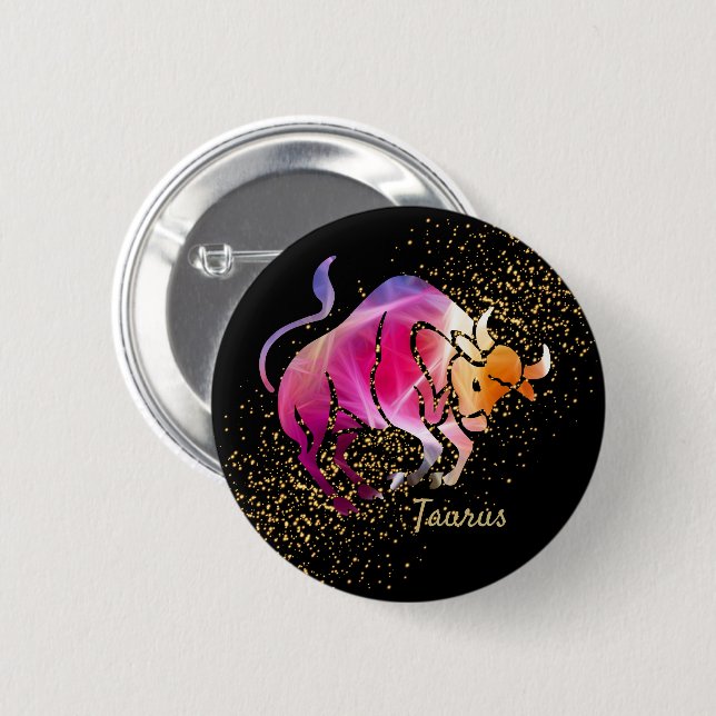 Taurus  - Birthday Sign Button (Front & Back)