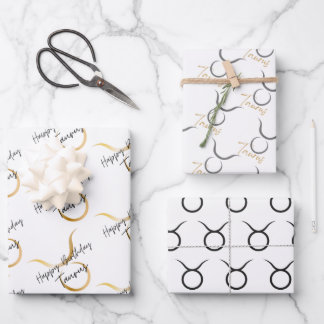 Taurus Birthday Wrapping Paper Sheets