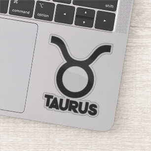 Taurus Bold Zodiac Sign Horoscope Custom Text Sticker