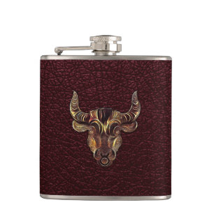 Taurus Bronze Flask