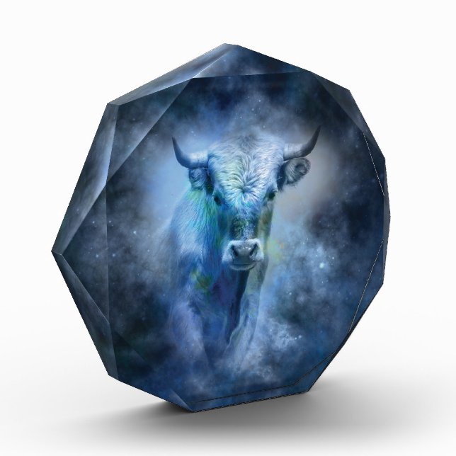 Taurus Bull Acrylic Award (Left)