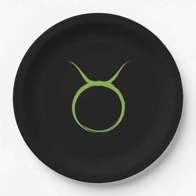 TAURUS Bull April May Astrology Zodiac Birthday Paper Plates (Front)