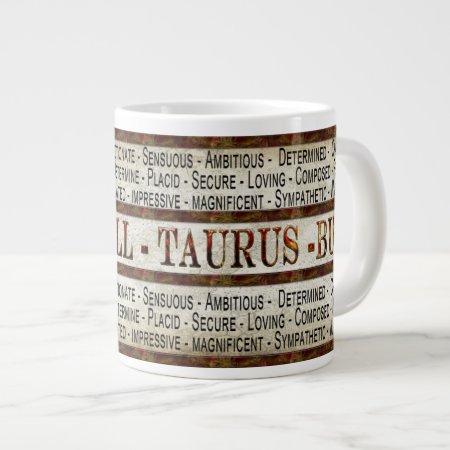 Taurus - Bull - Coffee/soup/jumbo Mug - Text