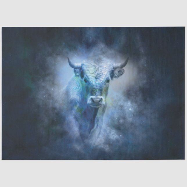 Taurus Bull Decoupage Tissue Paper (Front)