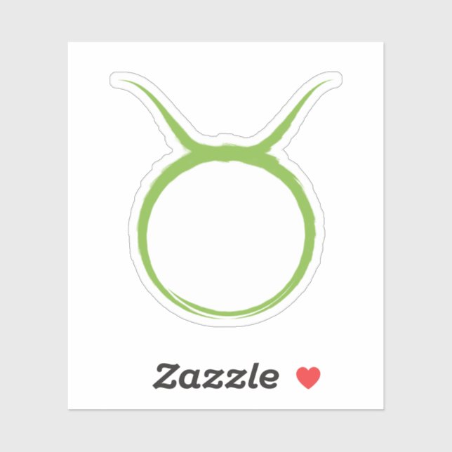 TAURUS Bull Green Astrology April May Zodiac Sign Sticker (Sheet)