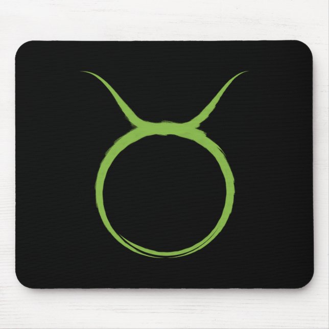 TAURUS Bull Green Astrology Zodiac April May Sign Mouse Pad (Front)