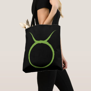 TAURUS Bull Green Astrology Zodiac April May Sign Tote Bag