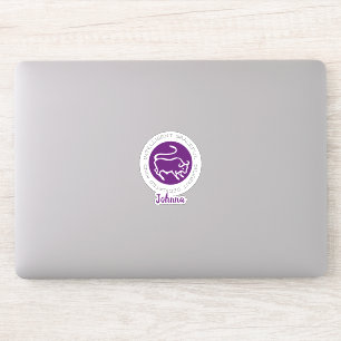 Taurus Bull Logo Zodiac Star Sign Traits Purple Sticker