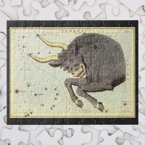 Taurus Bull Vintage Constellation Uranias Mirror Jigsaw Puzzle