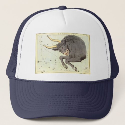 Taurus Bull Vintage Constellation Uranias Mirror Trucker Hat