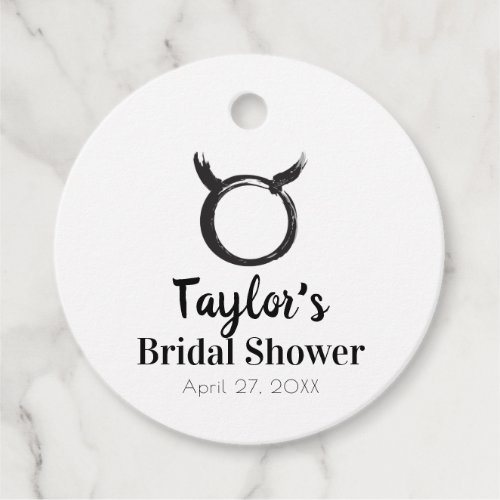 Taurus Bull Zodiac Spring Astrology Bridal Shower  Favor Tags