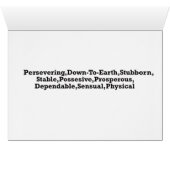 taurus, cards (Inside Horizontal (Bottom))