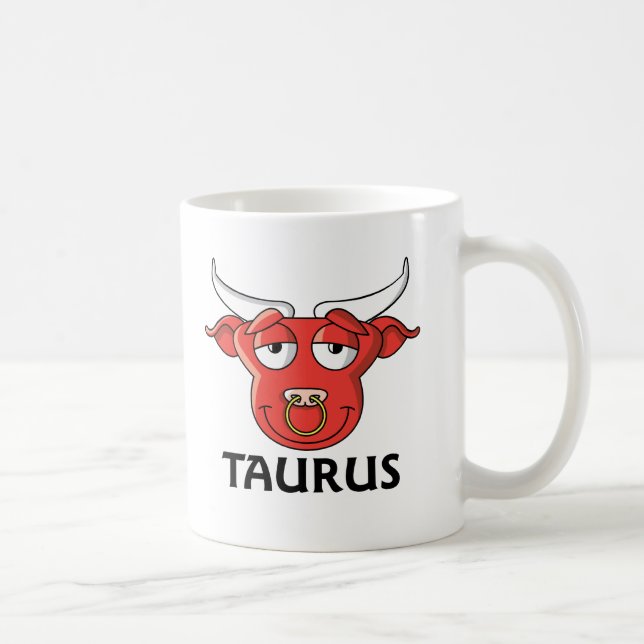Taurus Cartoon Coffee Mug (Right)