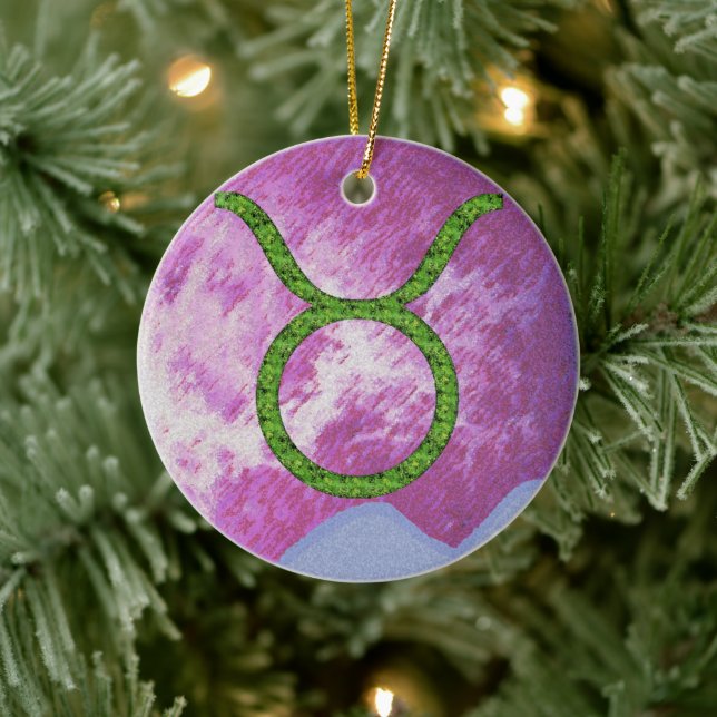 Taurus Ceramic Ornament (Tree)