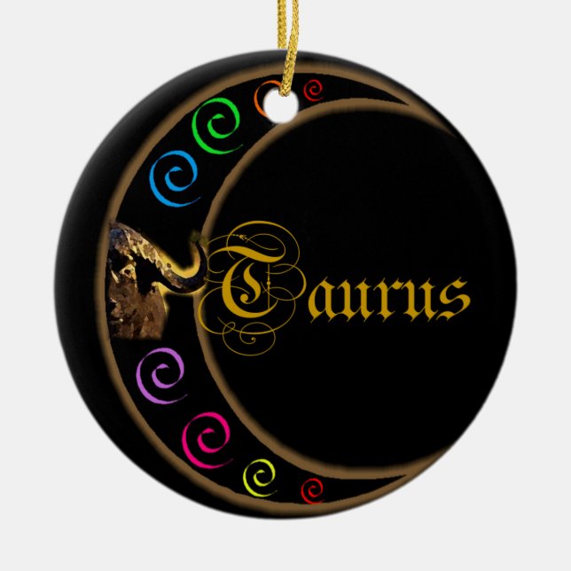 Taurus Ceramic Ornament (Front)