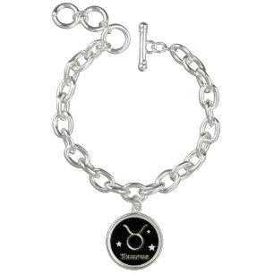 Taurus chrome symbol bracelet