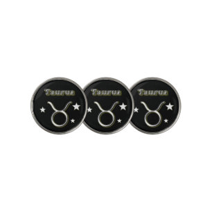 Taurus chrome symbol golf ball marker