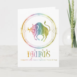 Taurus Compatibility Birthday Greeting Card