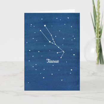 Taurus Constellation Astrology Happy Birthday Card by CountryGarden at Zazzle