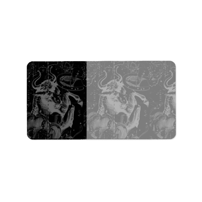 Taurus Constellation Hevelius 1690 Decor Label (Front)