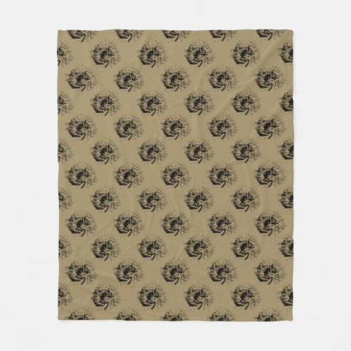 Taurus Constellation Hevelius 1690 Engraving Fleece Blanket