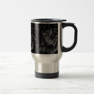 Taurus Constellation Map Hevelius 1690 on Black Travel Mug