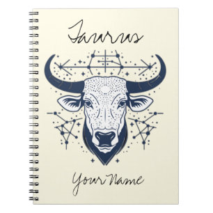 Taurus Constellation Minimalist Line Art Notebook