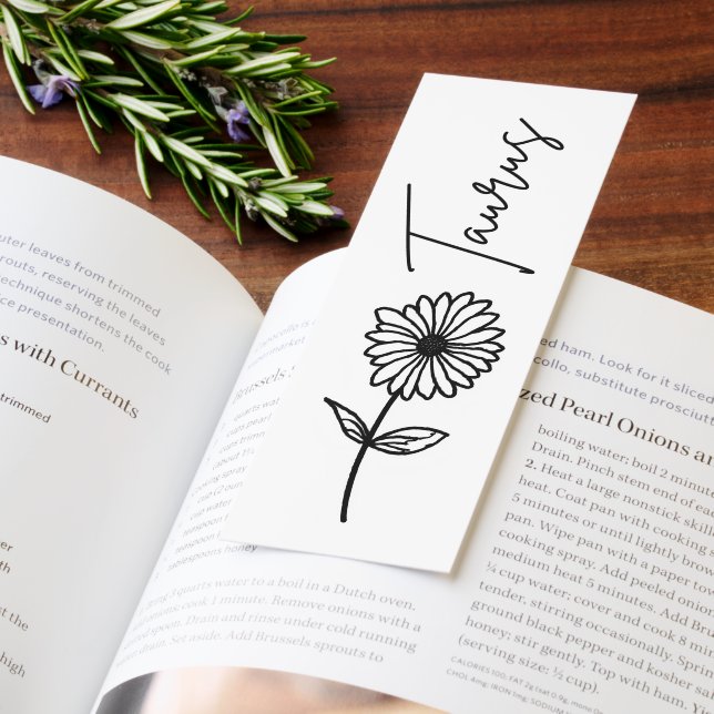 Taurus Daisy | Birth Month Flower Zodiac Sign Bookmarks (Book)