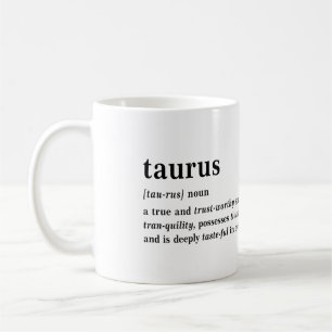 Taurus Definition Aesthetic Astrology Gift Coffee Mug