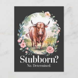 Taurus: Determined, Not Stubborn Postcard