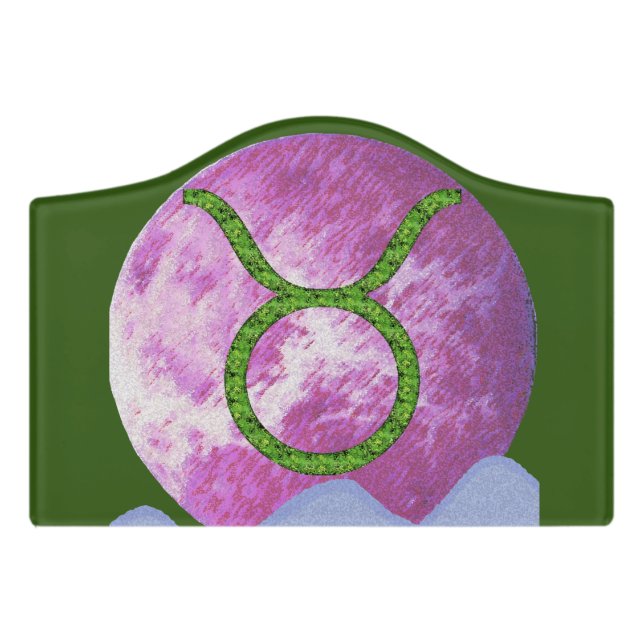 Taurus Door Sign (Small Crest Front)