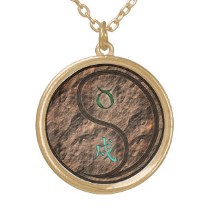 Taurus & Earth Dog Gold Plated Necklace