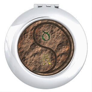 Taurus & Earth Dragon Compact Mirror