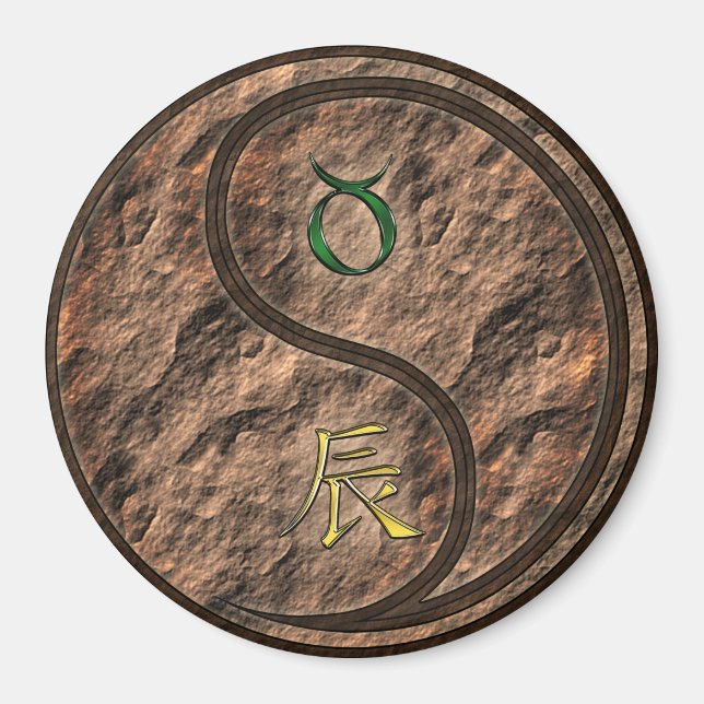 Taurus & Earth Dragon Magnet (Front)