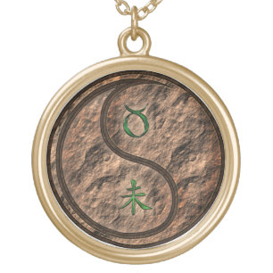 Taurus & Earth Goat Gold Plated Necklace