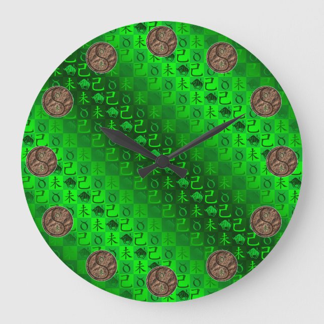 Taurus & Earth Goat Large Clock (Front)