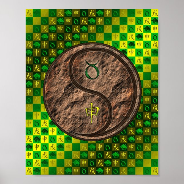 Taurus & Earth Monkey Poster (Front)