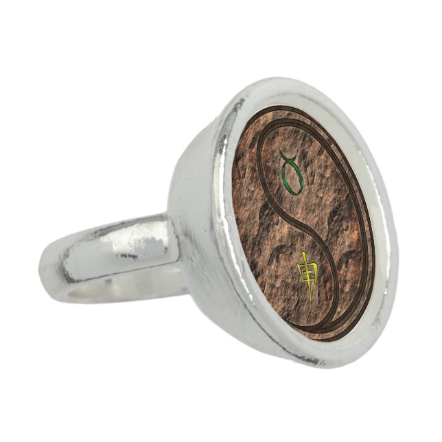 Taurus & Earth Monkey Ring (Side)