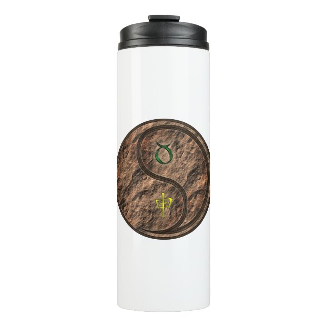 Taurus & Earth Monkey Thermal Tumbler (Front)
