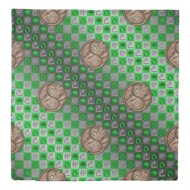 Taurus & Earth Rabbit Duvet Cover (Front)