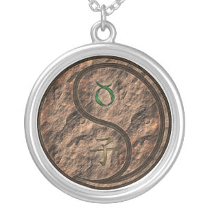 Taurus & Earth Rat Silver Plated Necklace